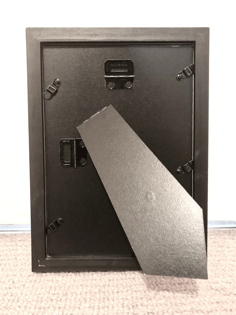 The back of an A5-size frame.