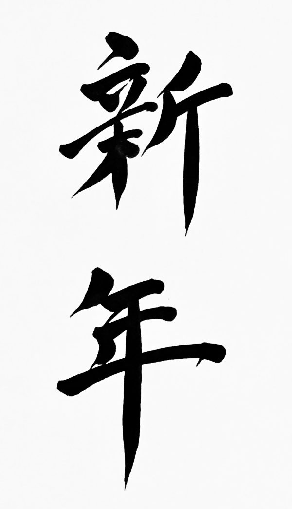 2 Japanese kanji characters. Together the meaning is "New Year".